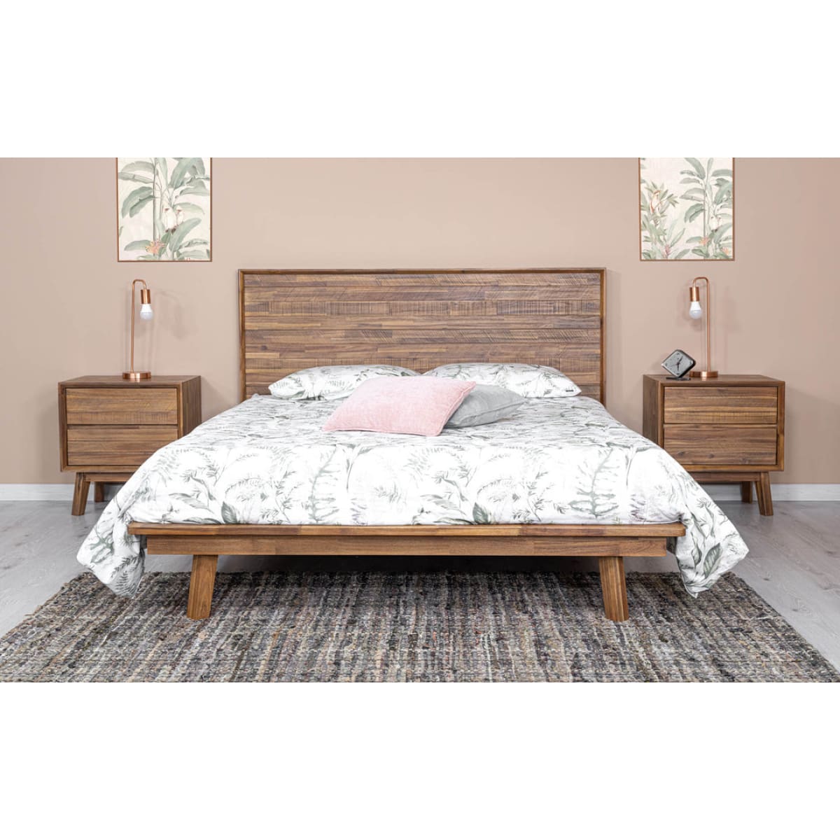 Gia 2 Drawer Nightstand - Warm Pecan - lh-import-nightstands