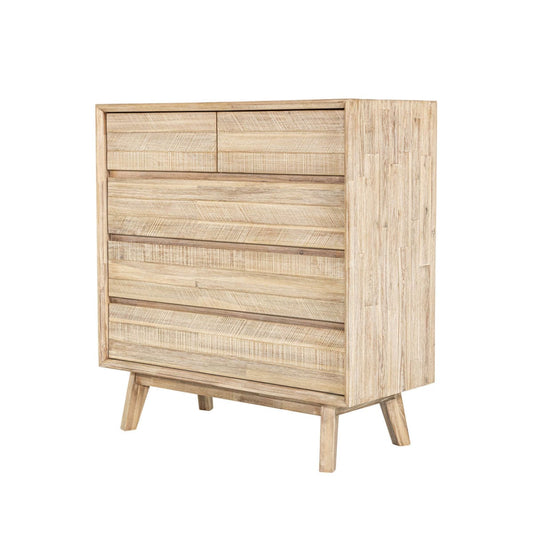 Gia 5 Drawer Chest - Light Driftwood - lh-import-dressers