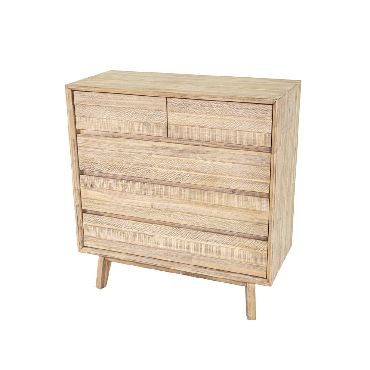 Gia 5 Drawer Chest - Light Driftwood - lh-import-dressers