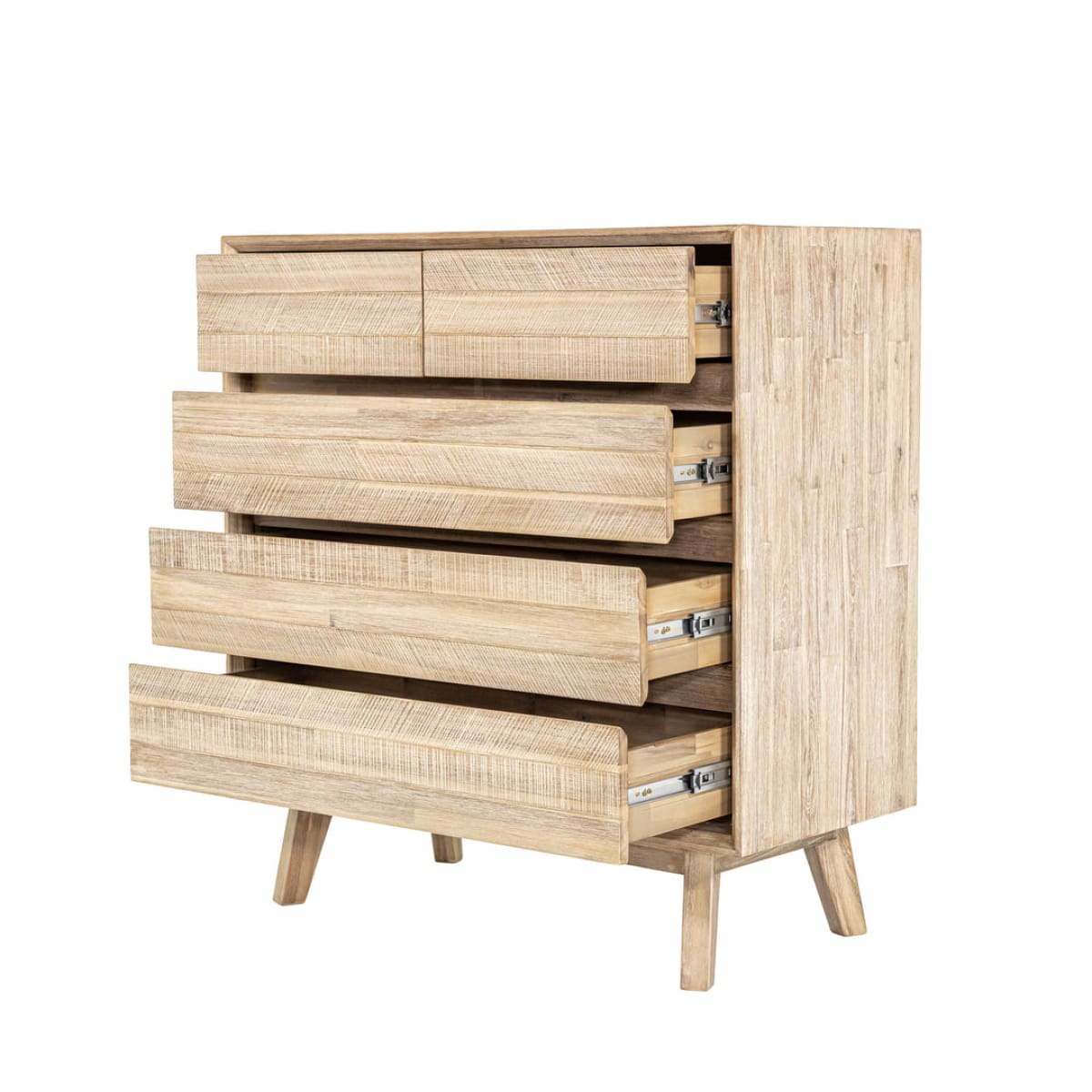 Gia 5 Drawer Chest - Light Driftwood - lh-import-dressers