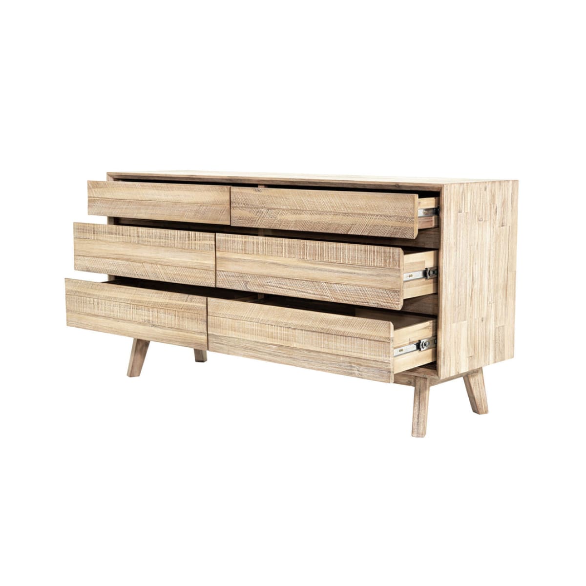 Gia 6 Drawer Dresser - Light Driftwood - lh-import-dressers