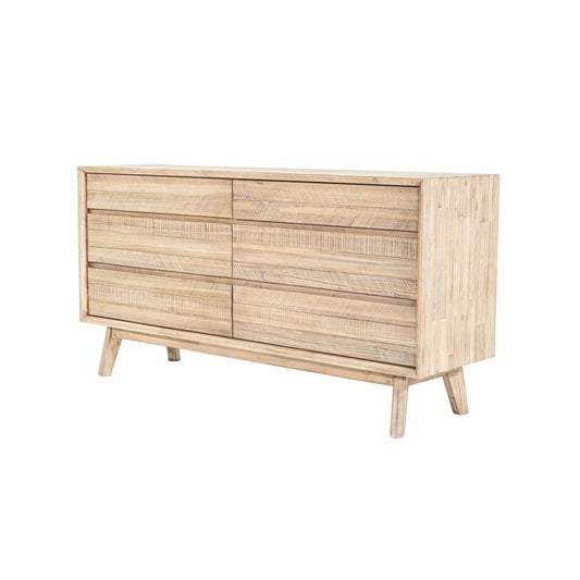 Gia 6 Drawer Dresser - Light Driftwood - lh-import-dressers