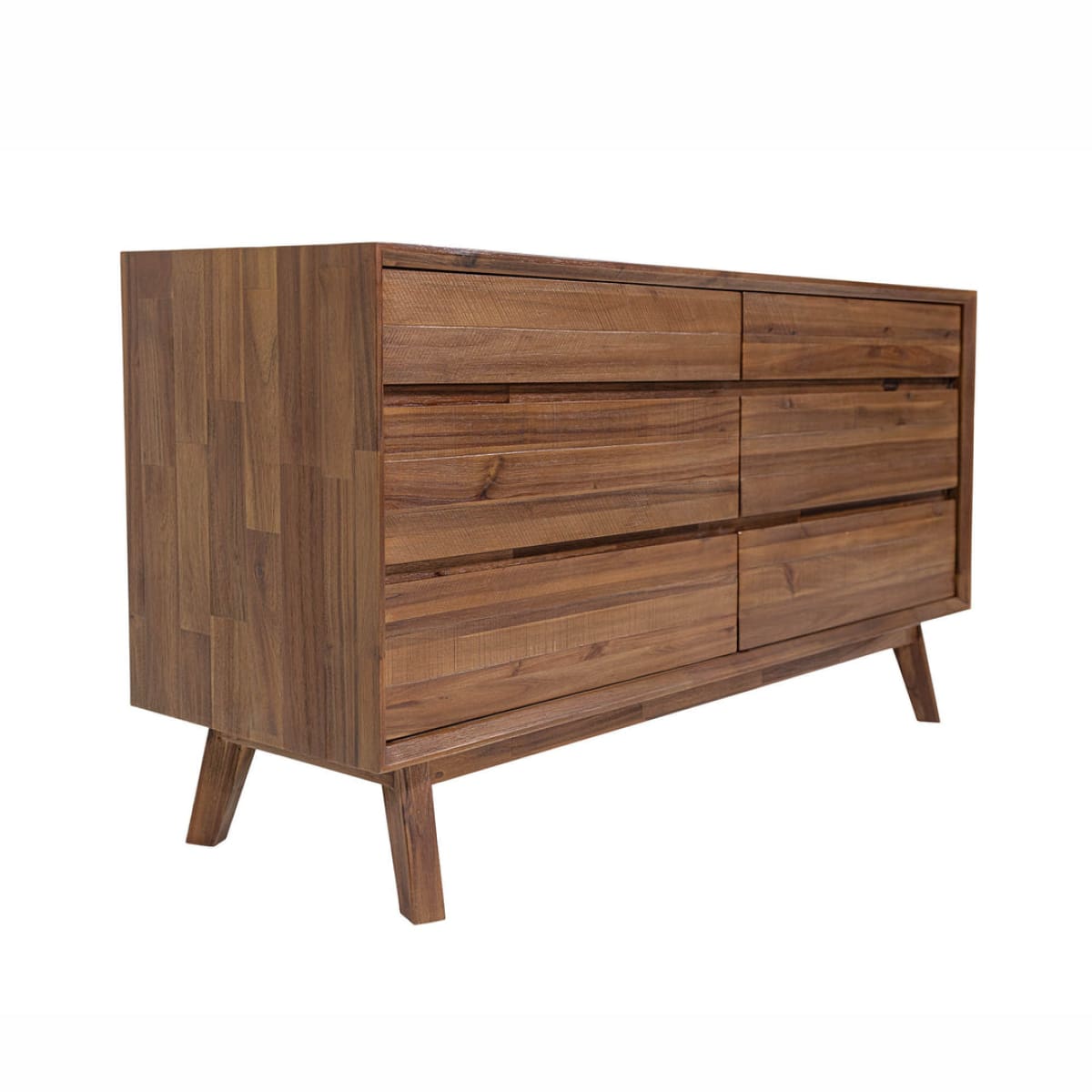 Gia 6 Drawer Dresser - Warm Pecan - lh-import-dressers