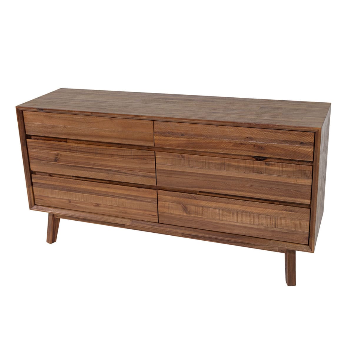 Gia 6 Drawer Dresser - Warm Pecan - lh-import-dressers
