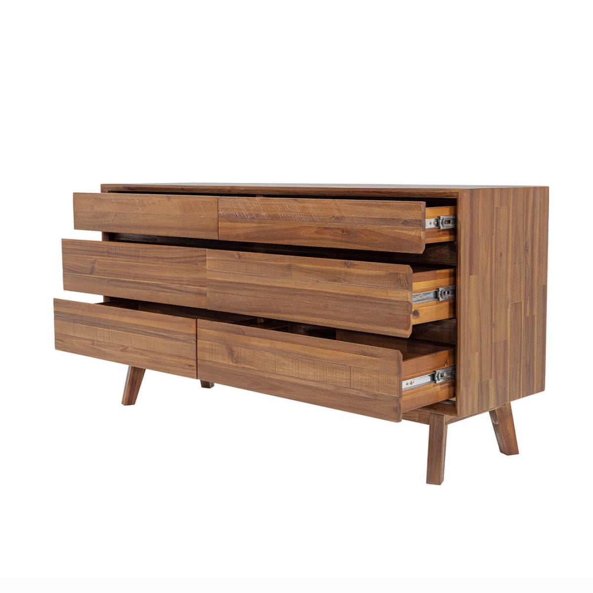 Gia 6 Drawer Dresser - Warm Pecan - lh-import-dressers