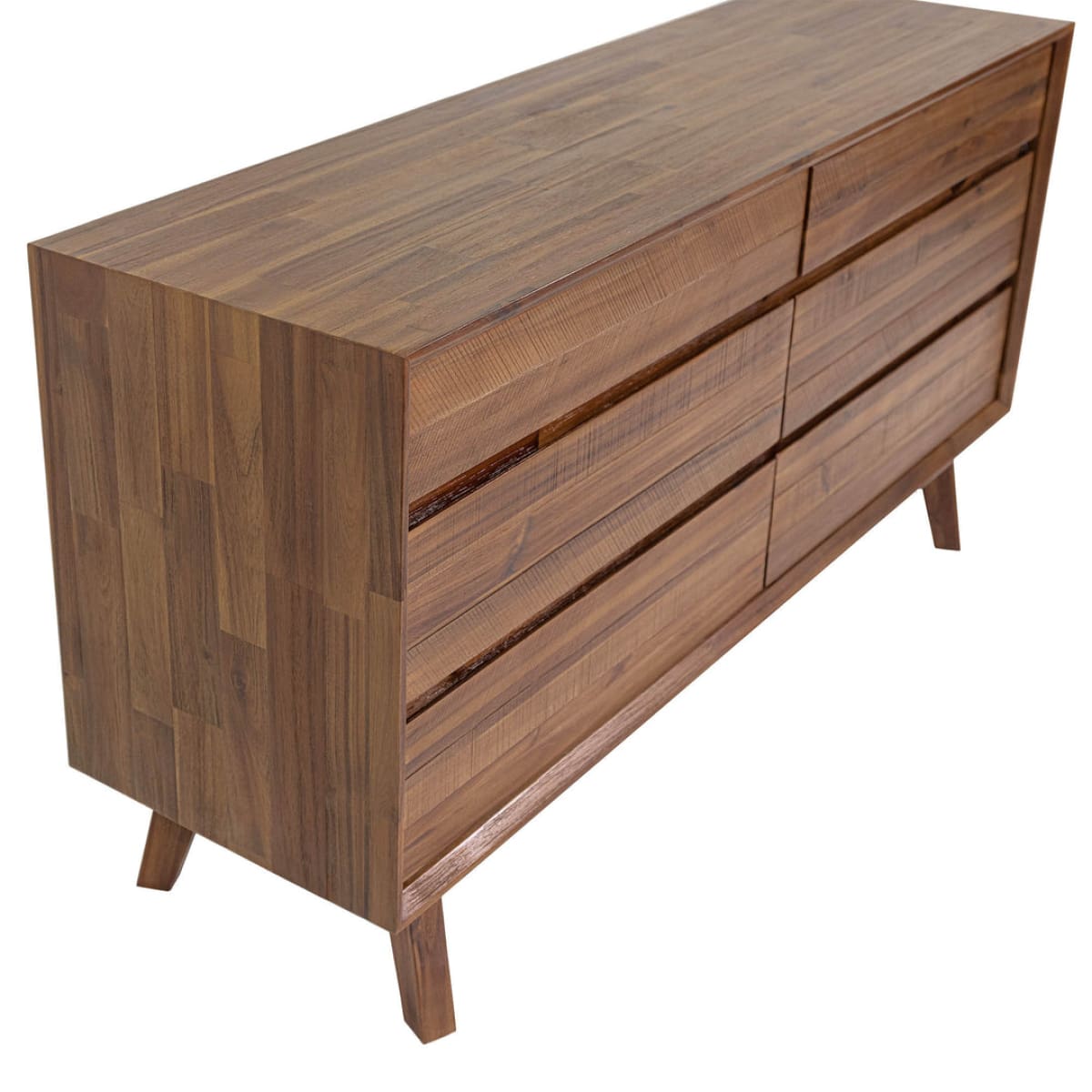 Gia 6 Drawer Dresser - Warm Pecan - lh-import-dressers