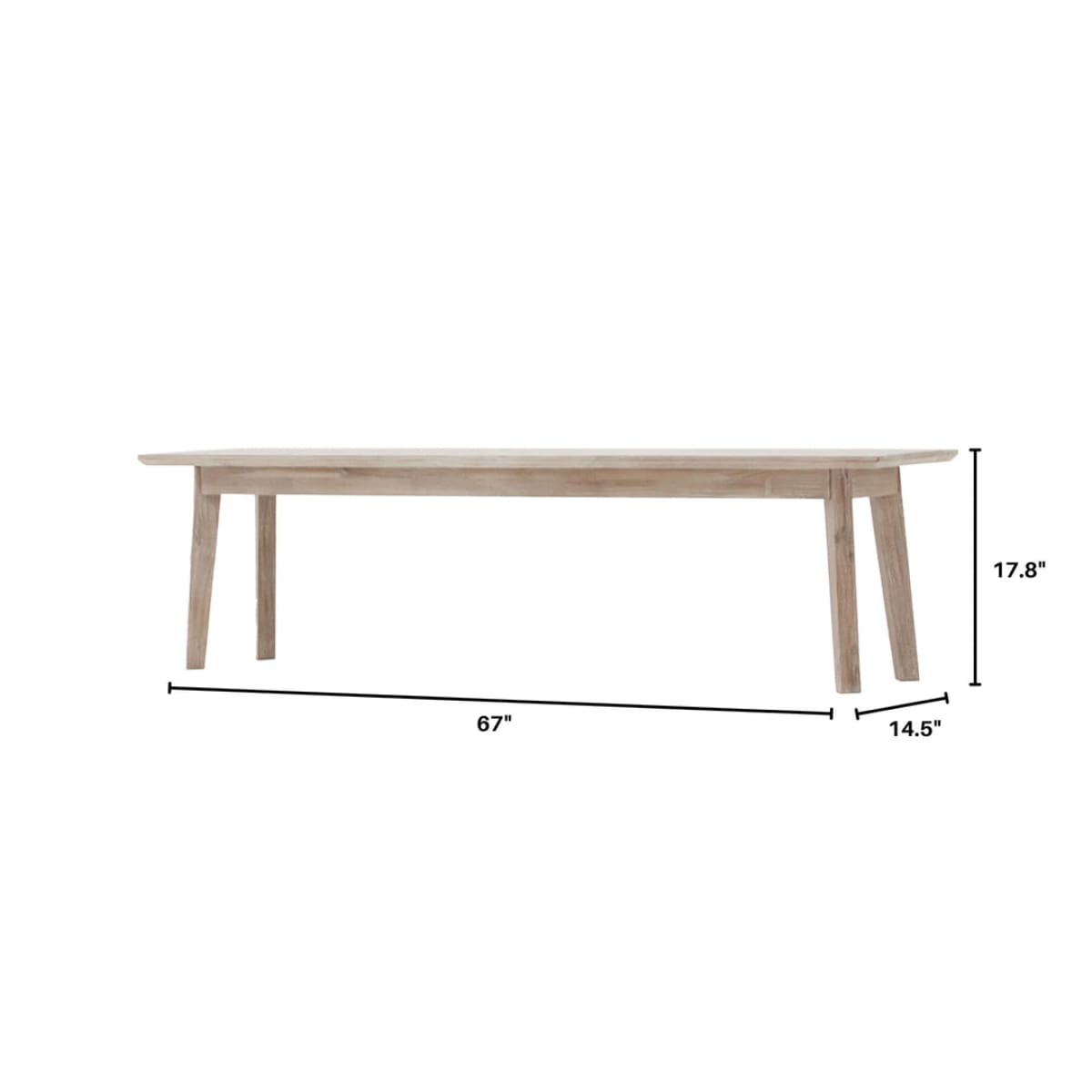 Gia Bench - Light Driftwood - lh-import-dining-benches