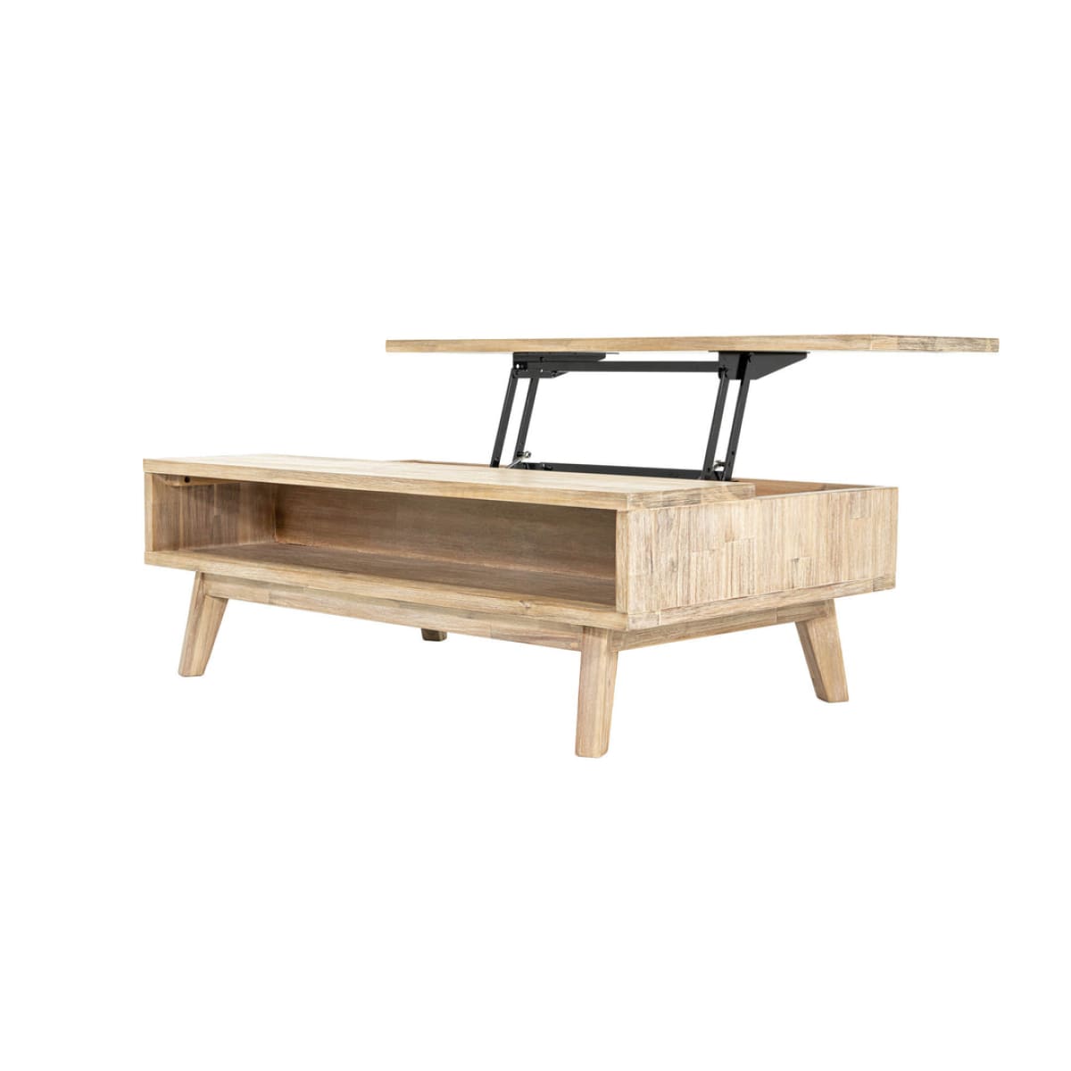 Gia Coffee Table W/ Lift Top - Light Driftwood - lh-import-coffee-tables