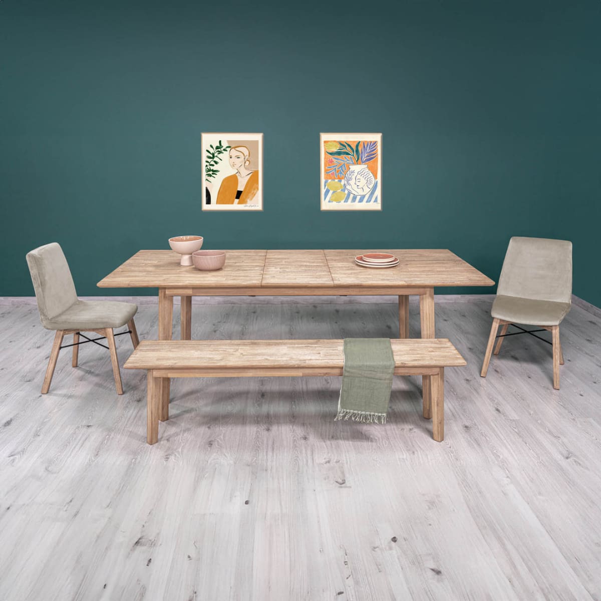 Gia Extension Dining Table - Light Driftwood - lh-import-dining-tables