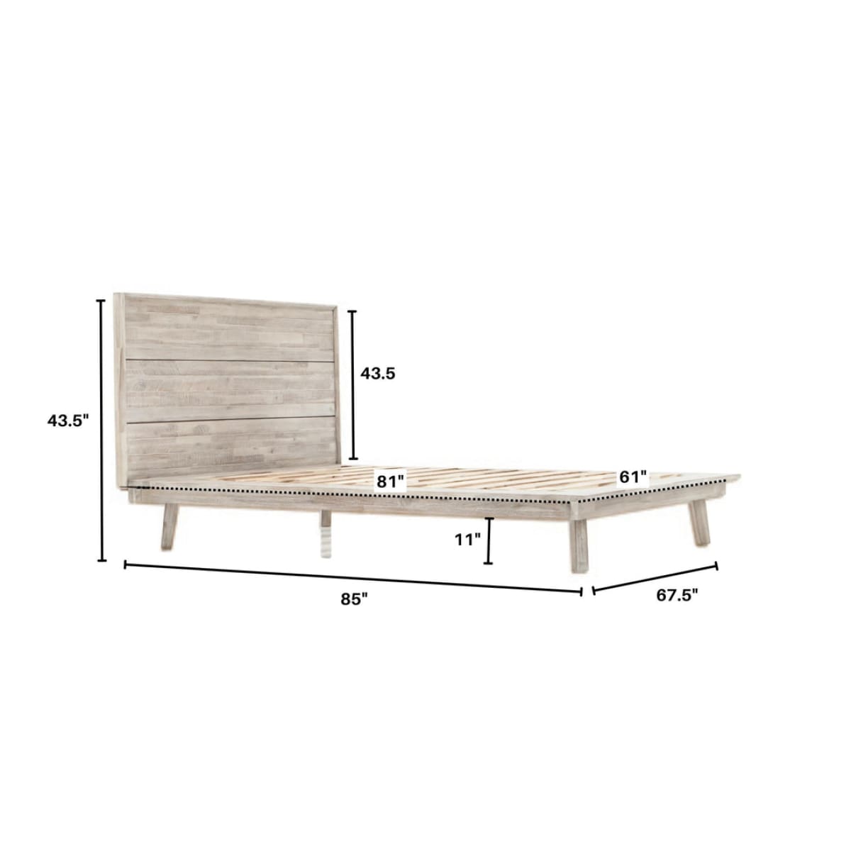 Gia Queen Bed - Light Driftwood - lh-import-beds