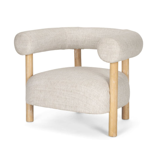 Gianna Upholstered Accent Chair Light Brown | Oatmeal - accent-chairs