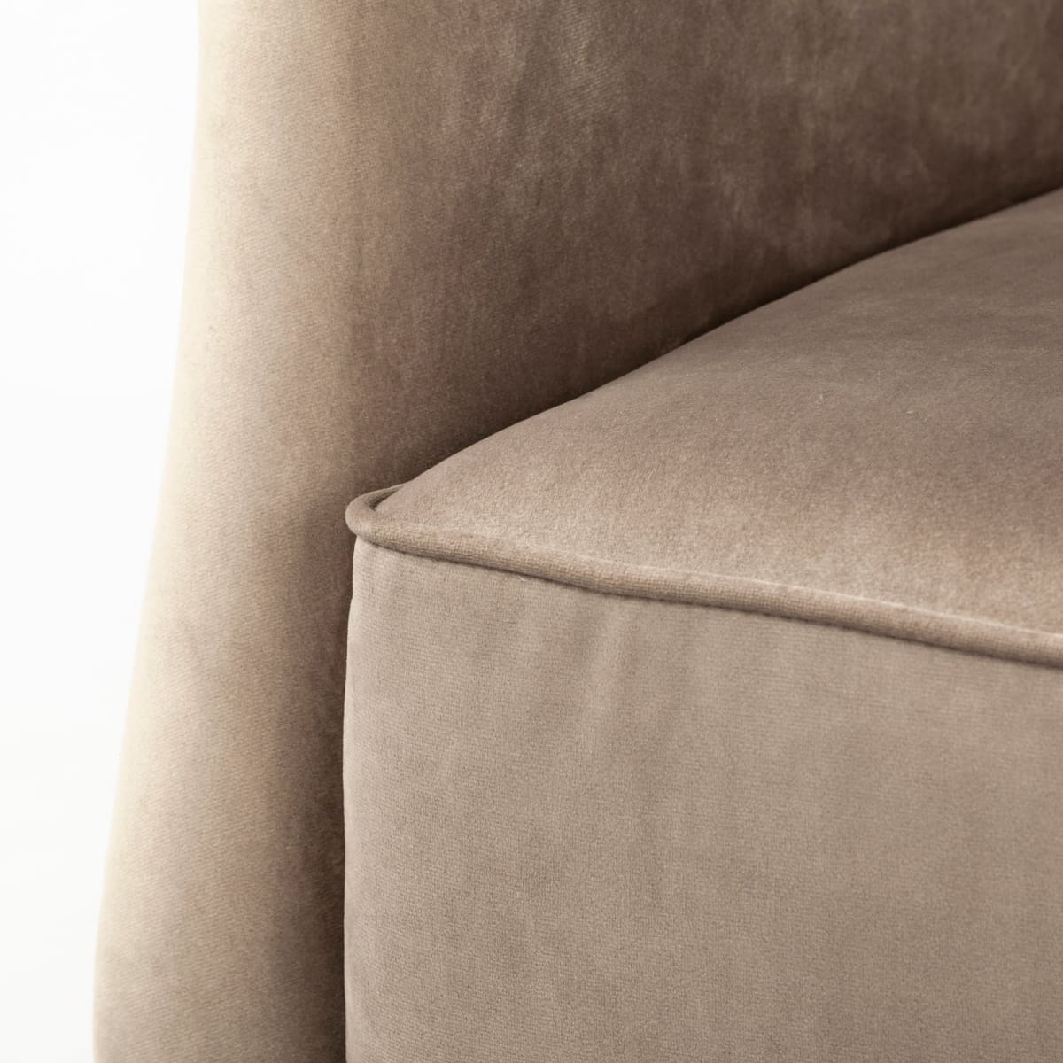 Giles Accent Chair Taupe Velvet | Gold Metal - accent-chairs