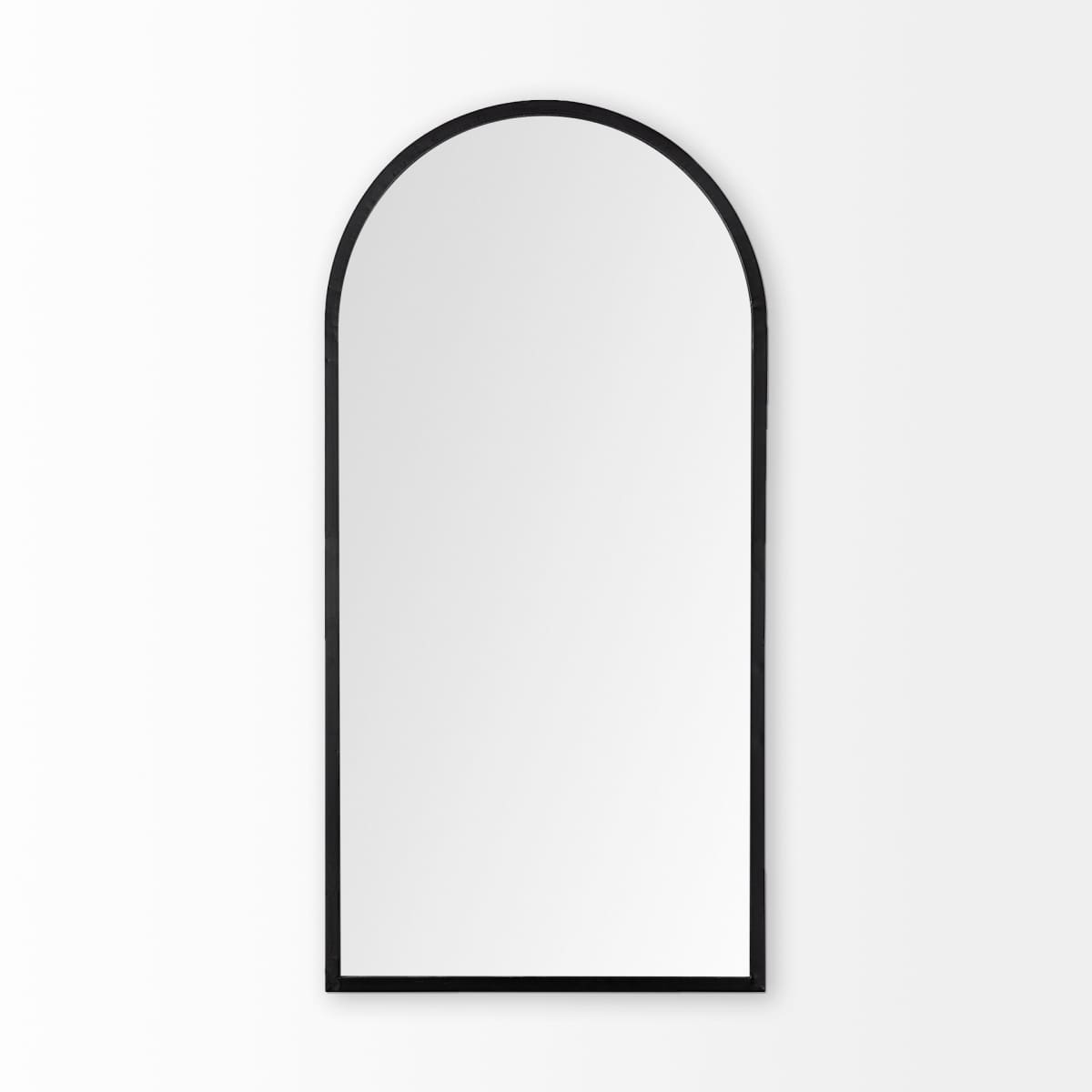 Giovanna Wall Mirror Black Metal | Rounded Arch - wall-mirrors-grouped