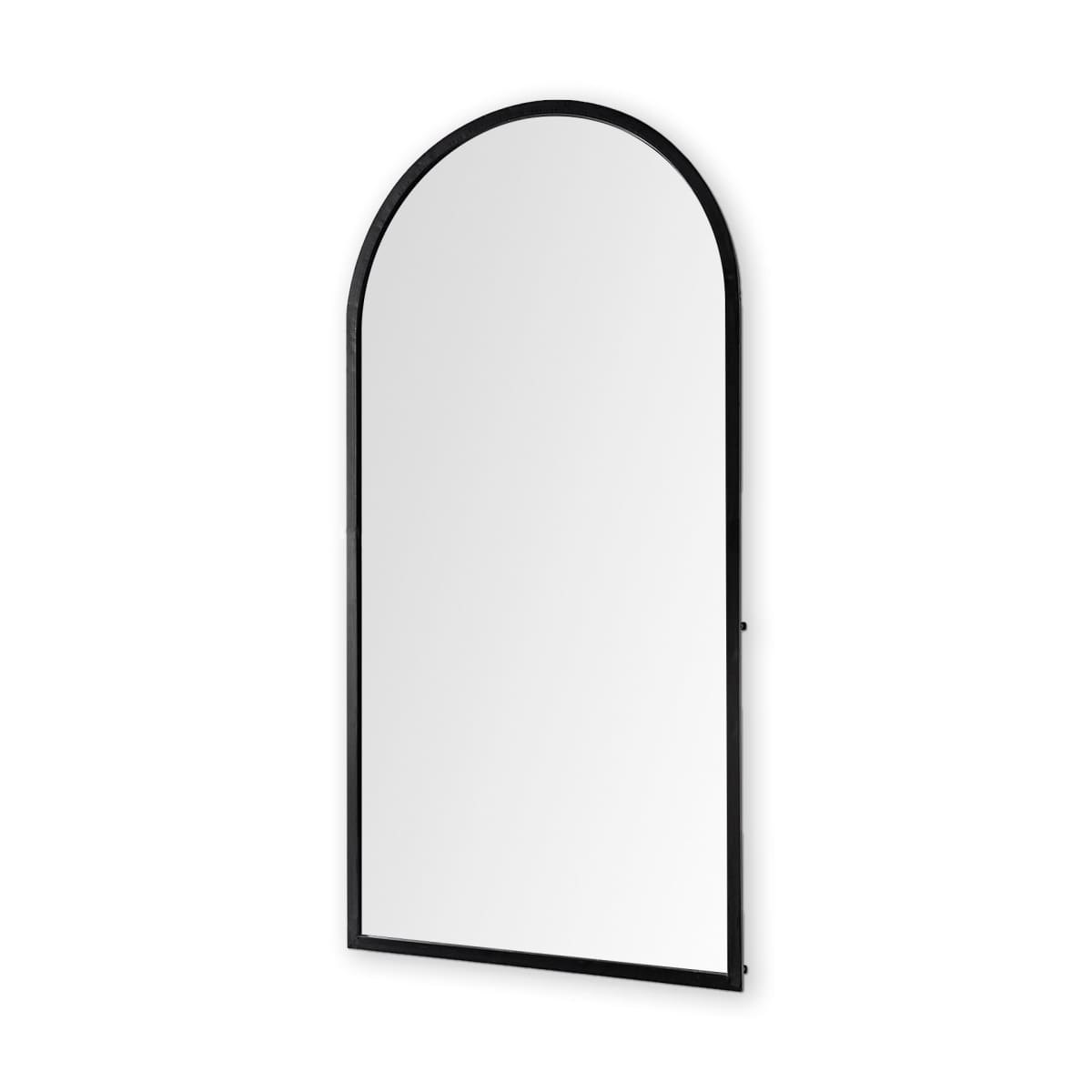 Giovanna Wall Mirror Black Metal | Rounded Arch - wall-mirrors-grouped