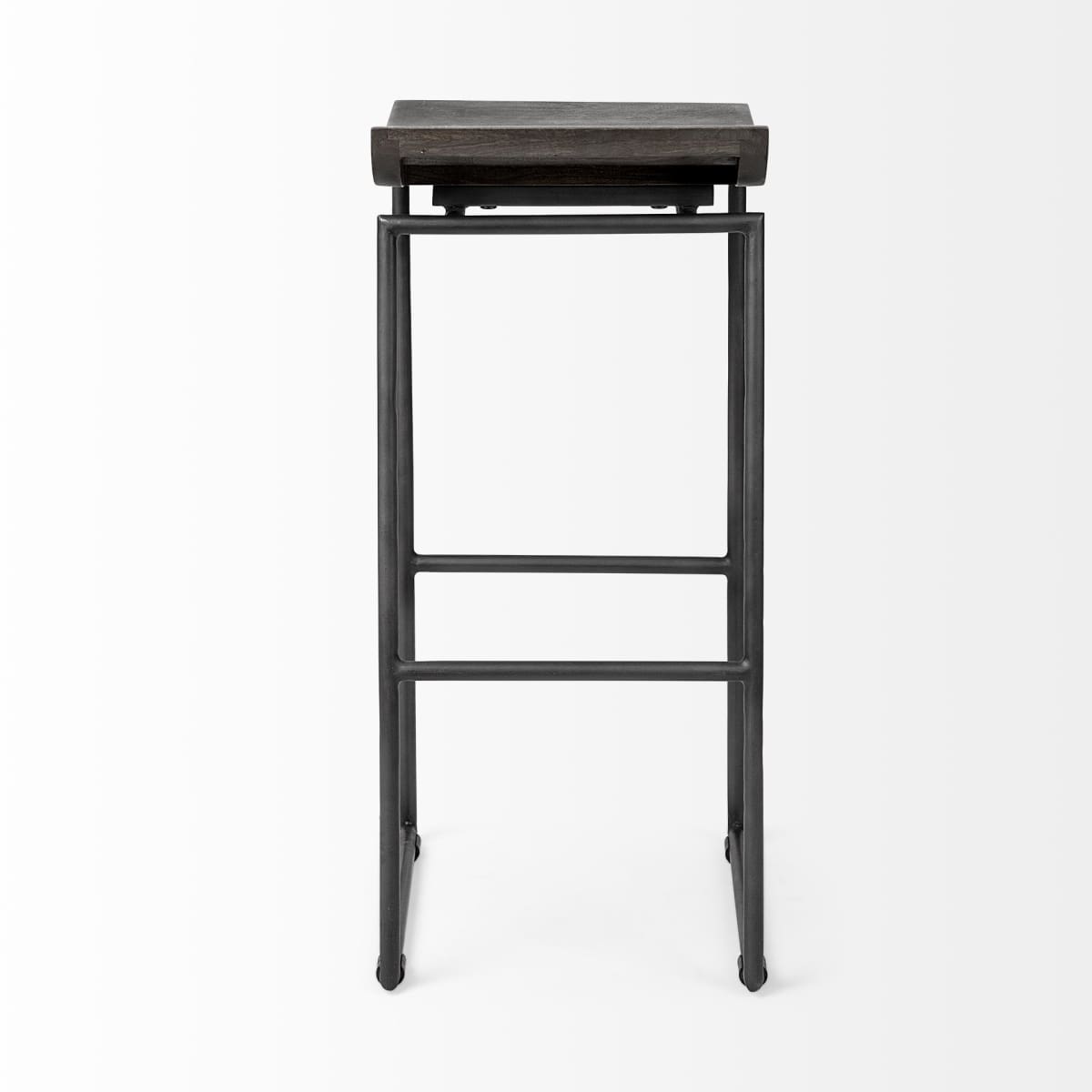 Givens Bar Counter Stool Black Wood | Black Metal | Bar - bar-stools