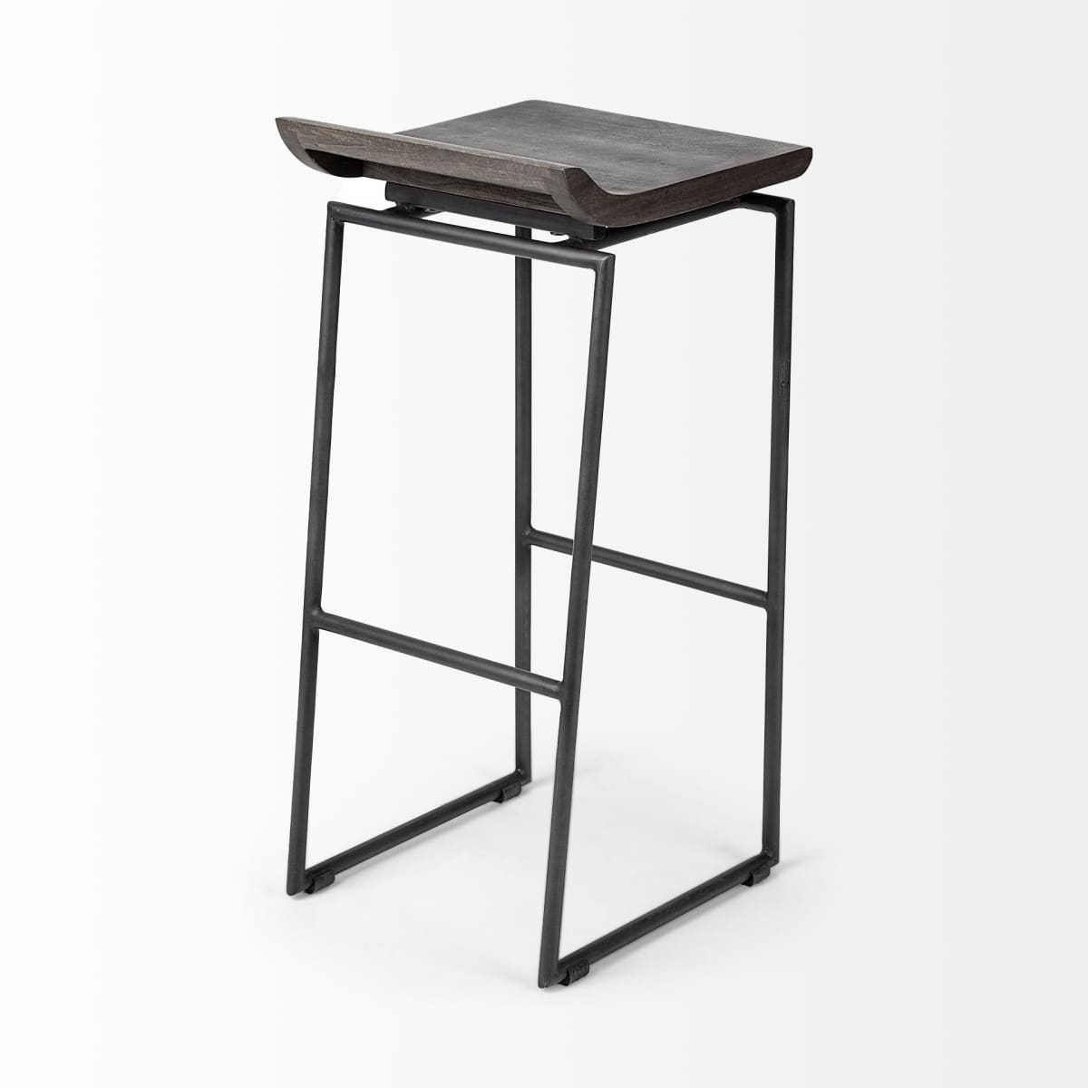 Givens Bar Counter Stool Black Wood | Black Metal | Bar - bar-stools