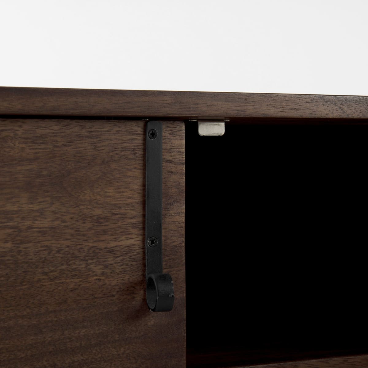 Glenn Accent Cabinet Brown Wood | Black Metal - acc-chest-cabinets