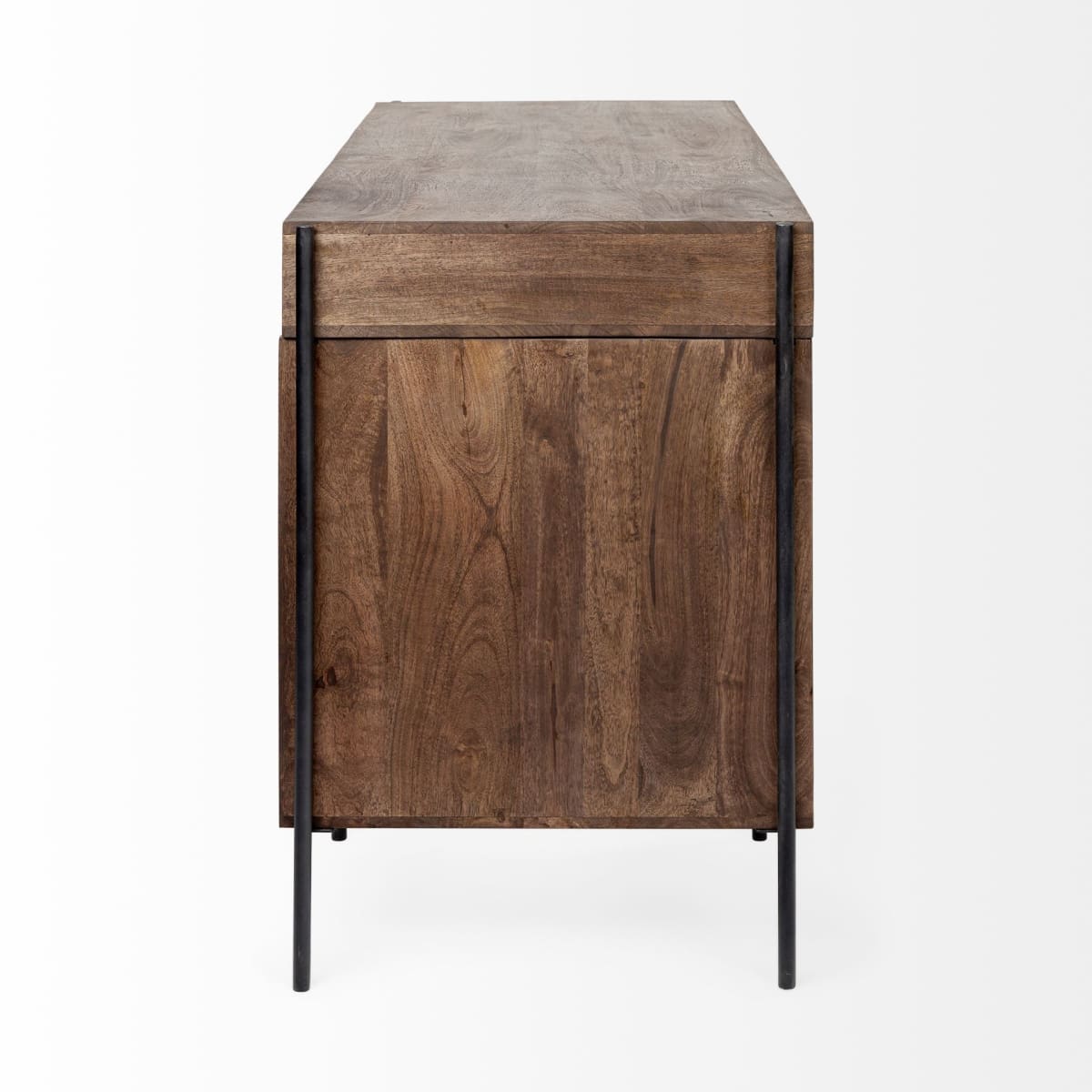 Glenn Office Desk Brown Wood | Black Metal - office