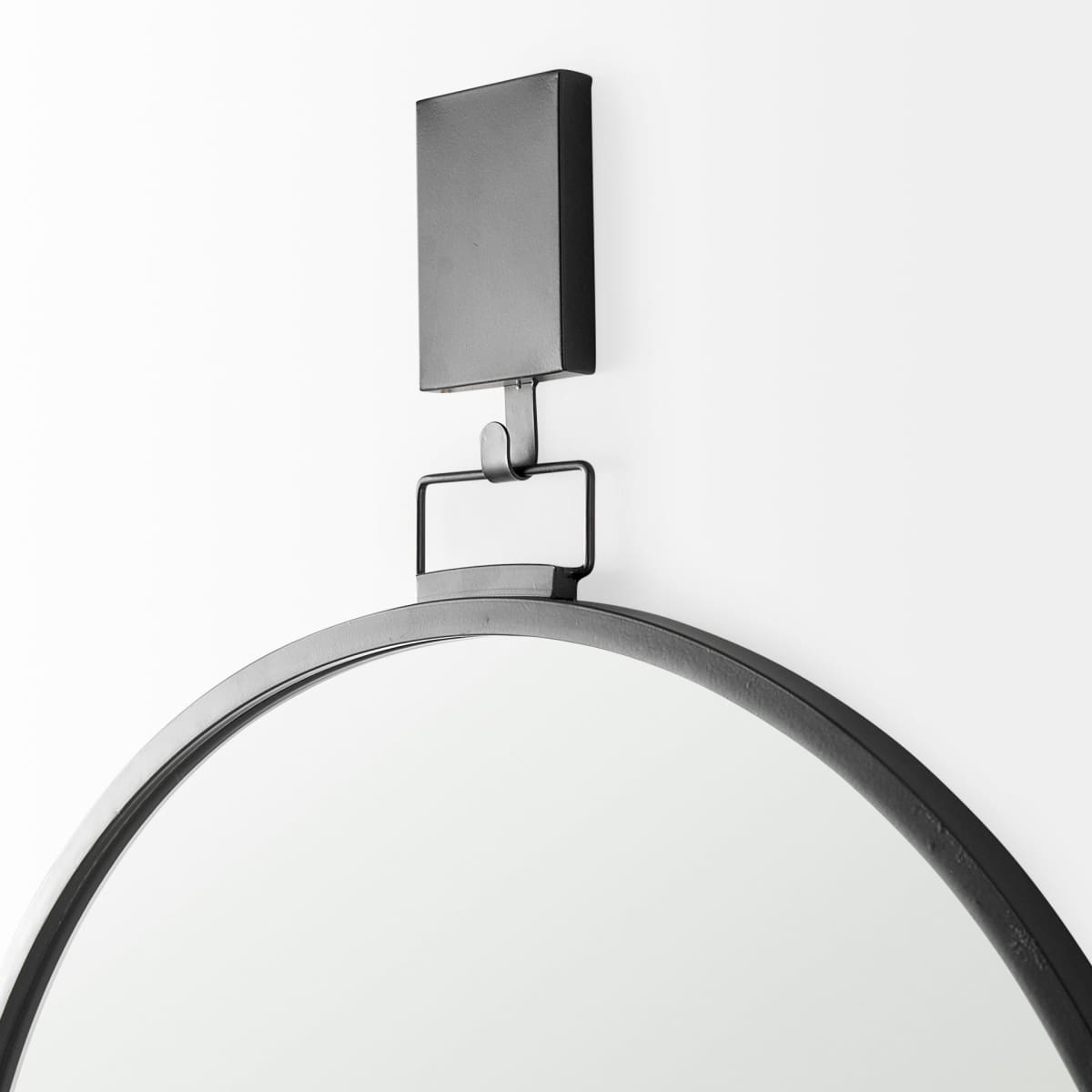 Grimm Wall Mirror Gray Metal | Round - wall-mirrors-grouped