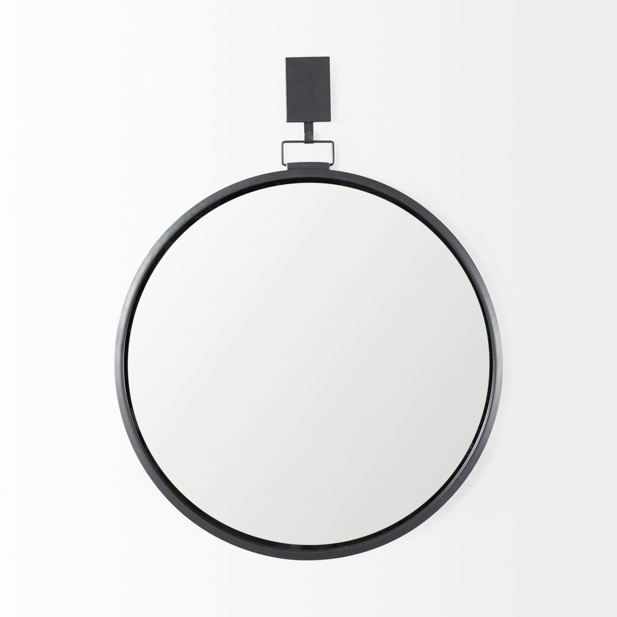 Grimm Wall Mirror Gray Metal | Round - wall-mirrors-grouped