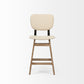 Haden Bar Counter Stool Cream Fabric | Brown Wood | Counter - bar-stools