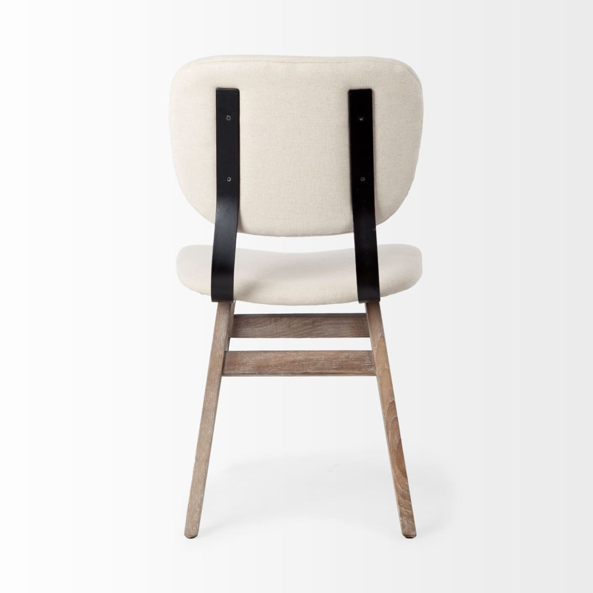 Haden Dining Chair Cream Fabric | Brown Wood - dining-chairs