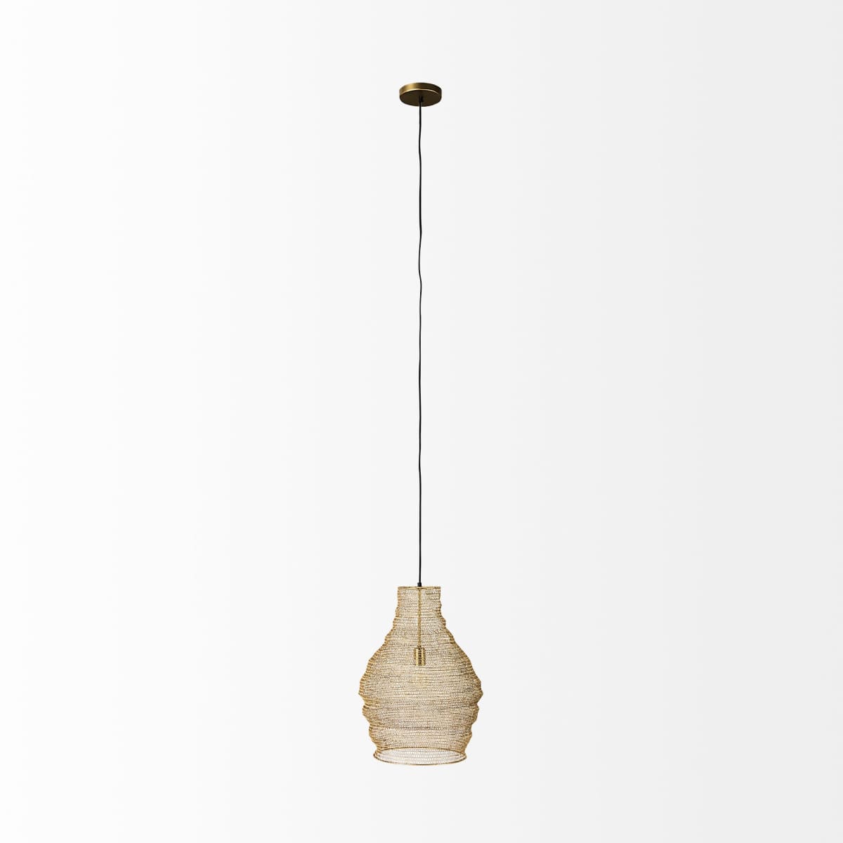 Halyco Pendant Light Gold Mesh Iron - pendant-light