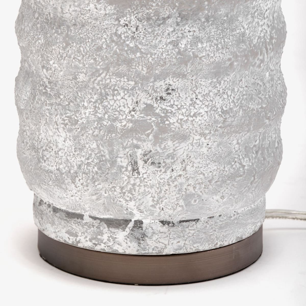 Harlan Table Lamp Gray Concrete | Beige Shade - table-lamps