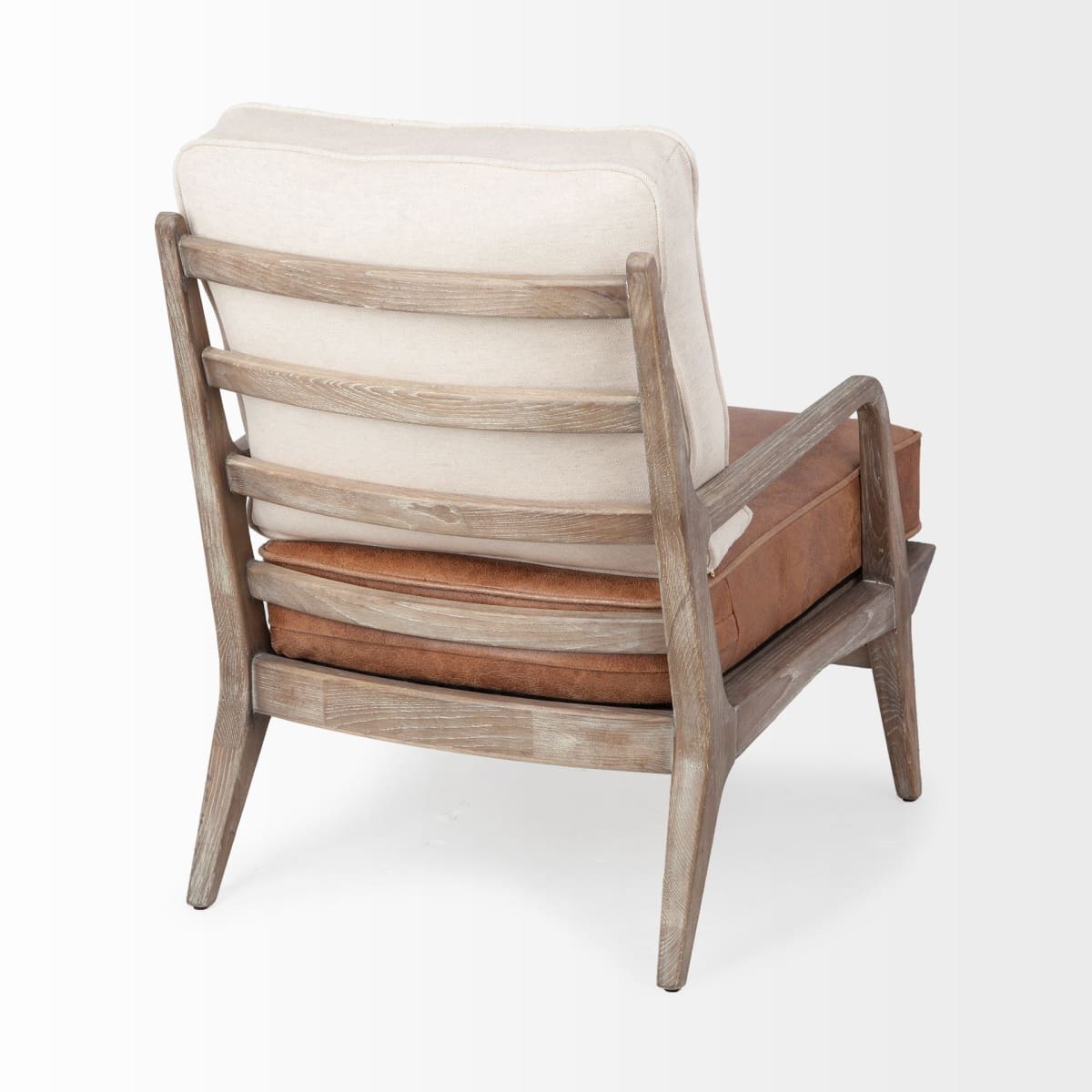 Harman Leather Accent Chair Brown Leather | Brown Wood - accent-chairs