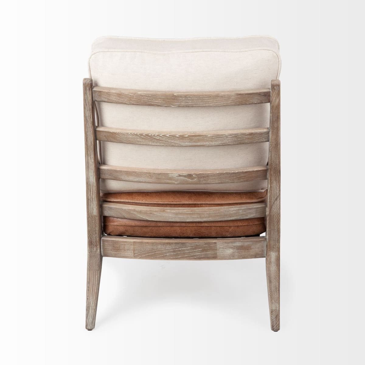 Harman Leather Accent Chair Brown Leather | Brown Wood - accent-chairs