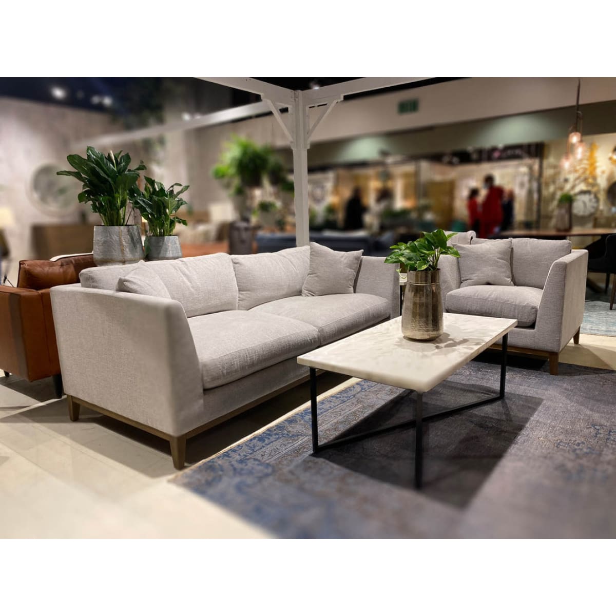 Harmony Sofa - Woven Tweed Neutral - lh-import-sofas