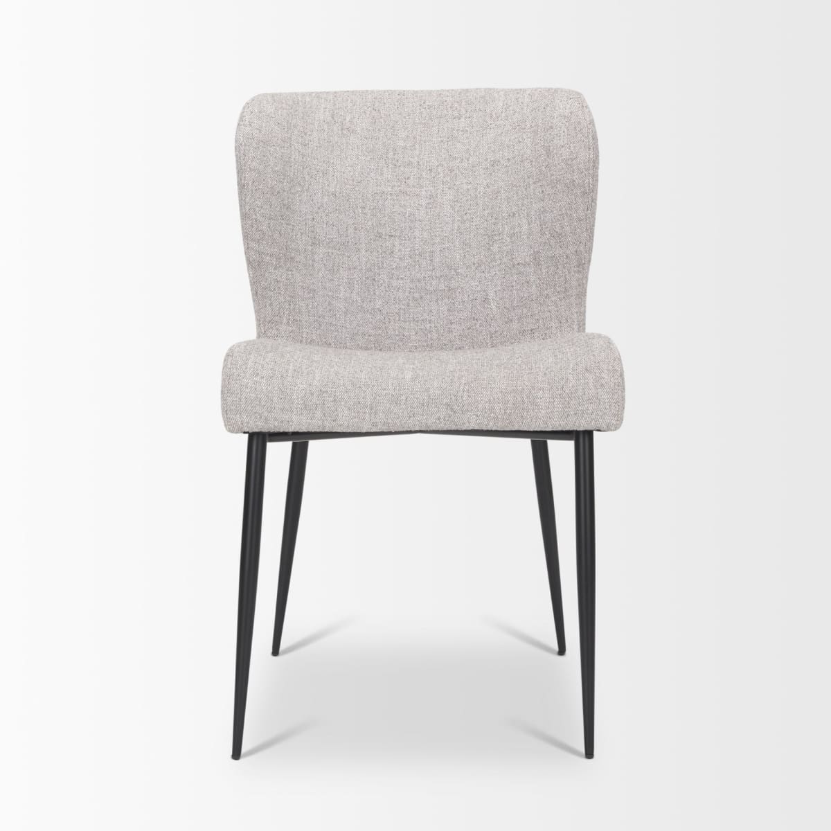 Hartt Dining Chair Gray Fabric | Black Metal - dining-chairs