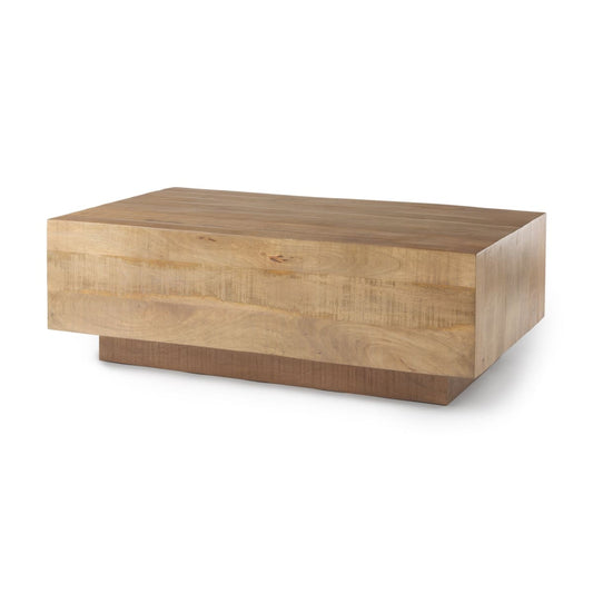 Hayden Coffee Table Light Brown Wood | Rectangular - coffee-tables