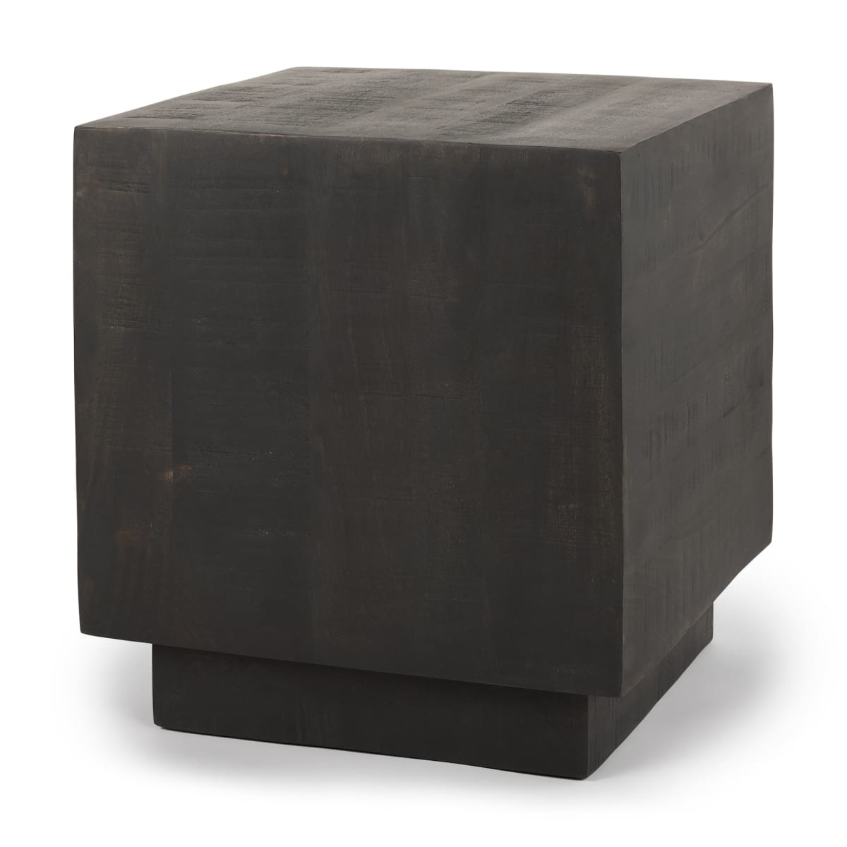 Hayden End Side Table Dark Brown Wood | 11 Square - end-and-side-tables