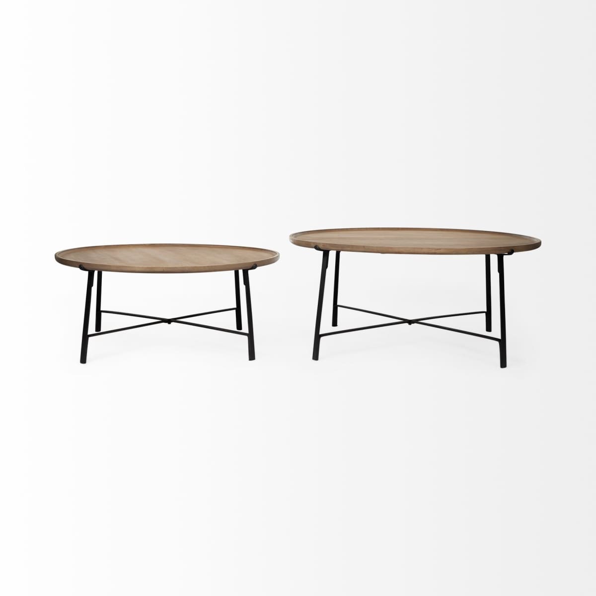 Helios Coffee Table Brown Wood | Black Metal - coffee-tables