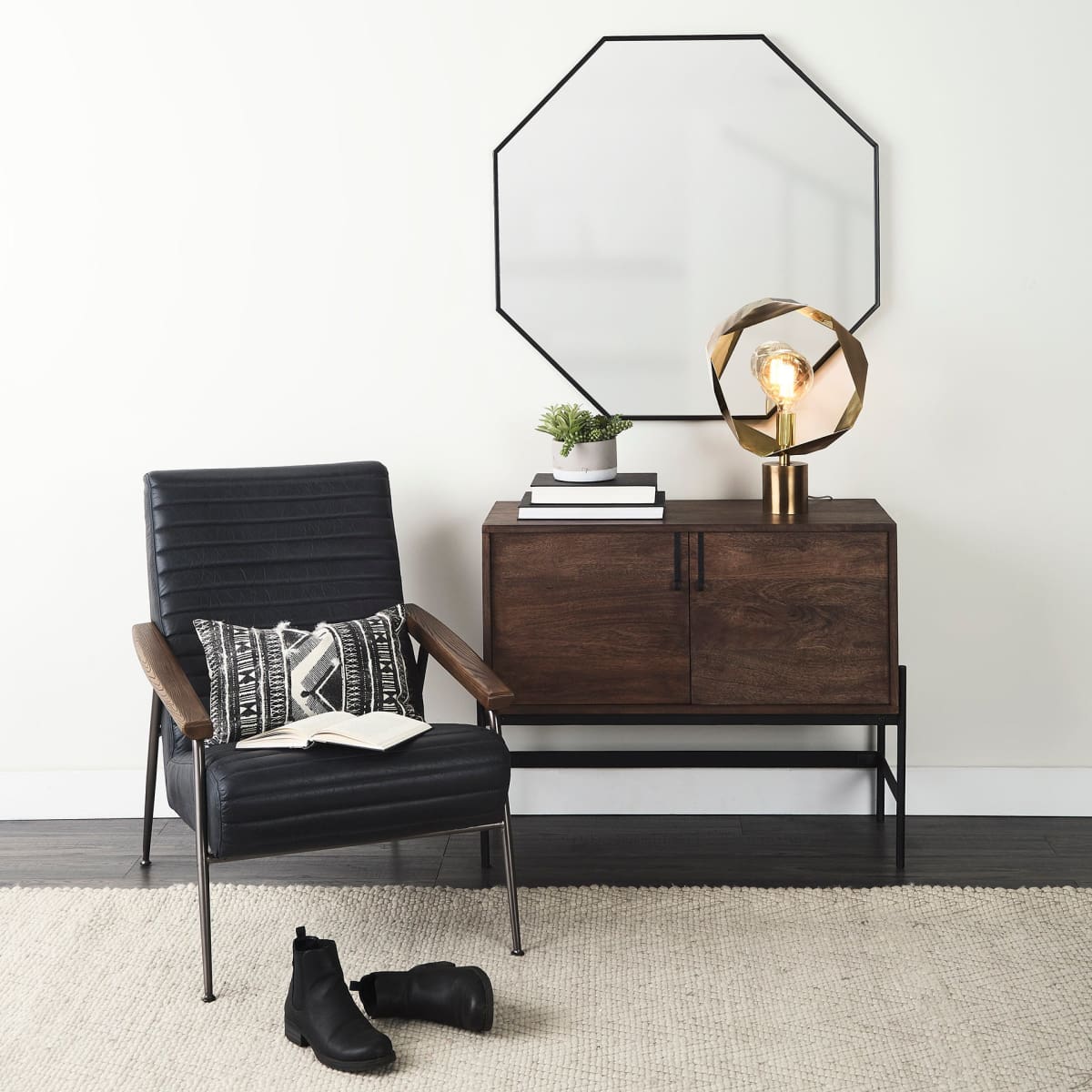 Helix Wall Mirror Black Metal | 37 - wall-mirrors-grouped
