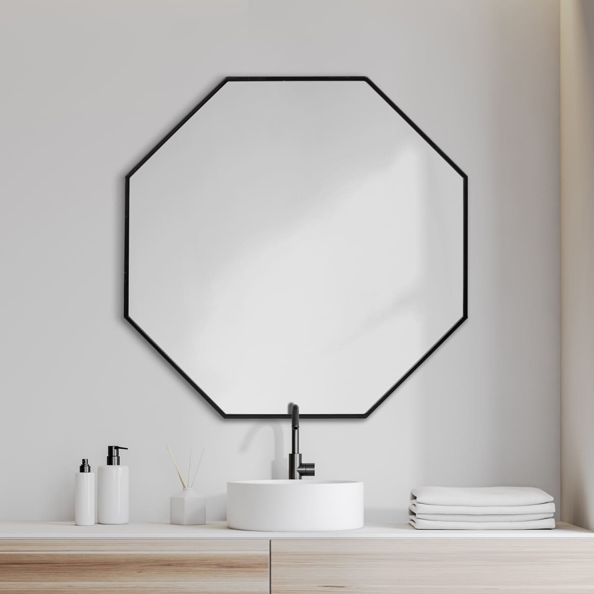 Helix Wall Mirror Black Metal | 37’’ - wall-mirrors-grouped