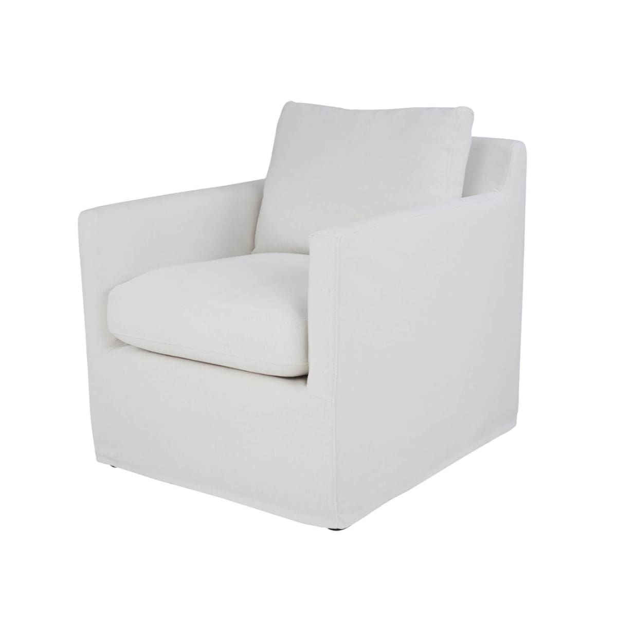 Heston Club Chair - White Linen - lh-import-accent-club-chairs