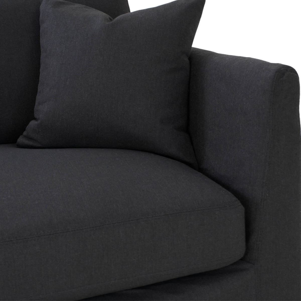 Heston Sofa - Black Fabric - lh-import-sofas