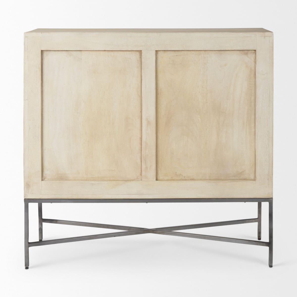 Hogarth Accent Cabinet Blonde Wood | Silver Metal - acc-chest-cabinets