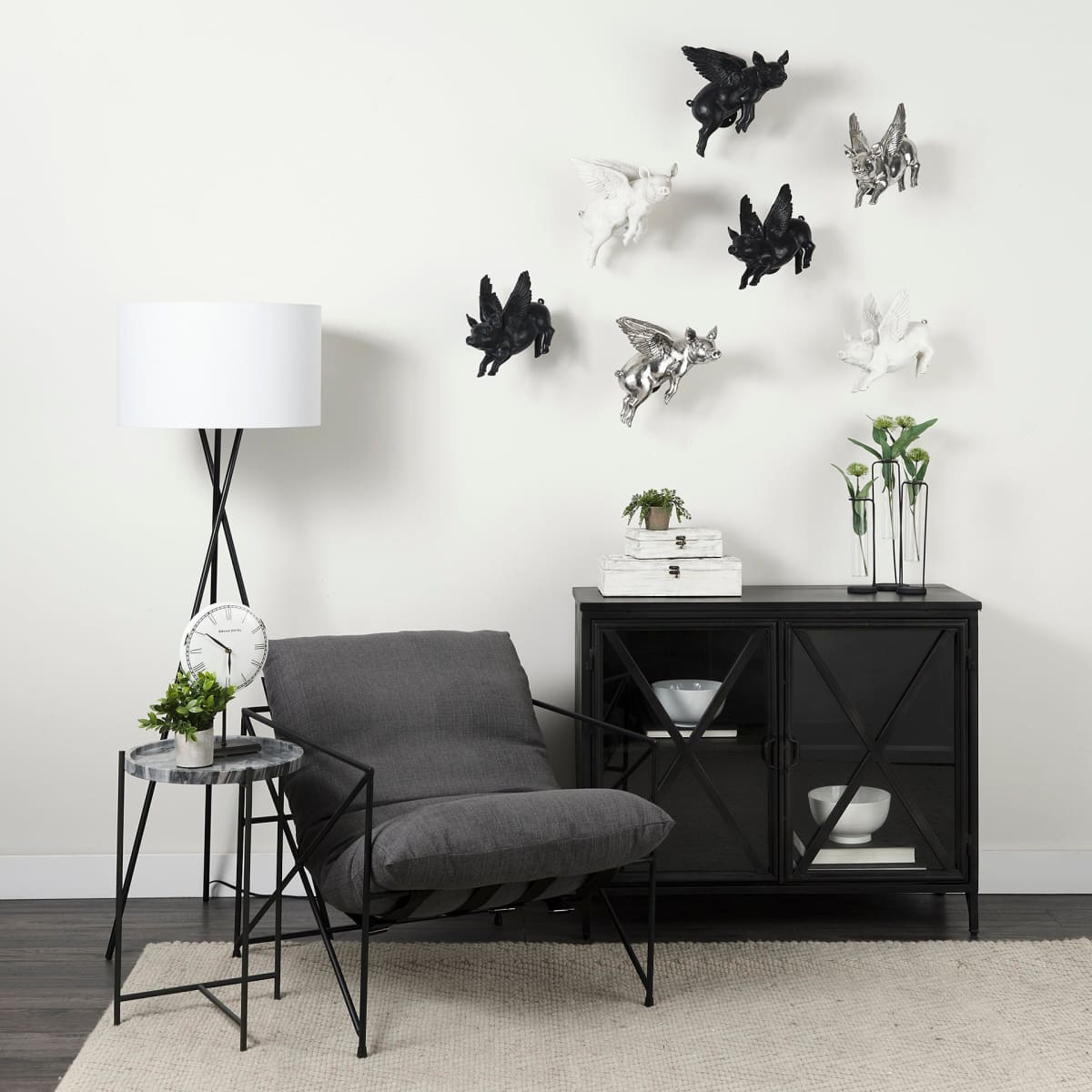 Hogbadi Wall Decor Black Resin - alternative-wall-decor