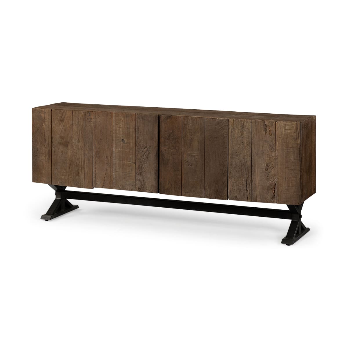 Hollingworth Sideboard Brown Wood | Nickel Metal - sideboards-and-buffets