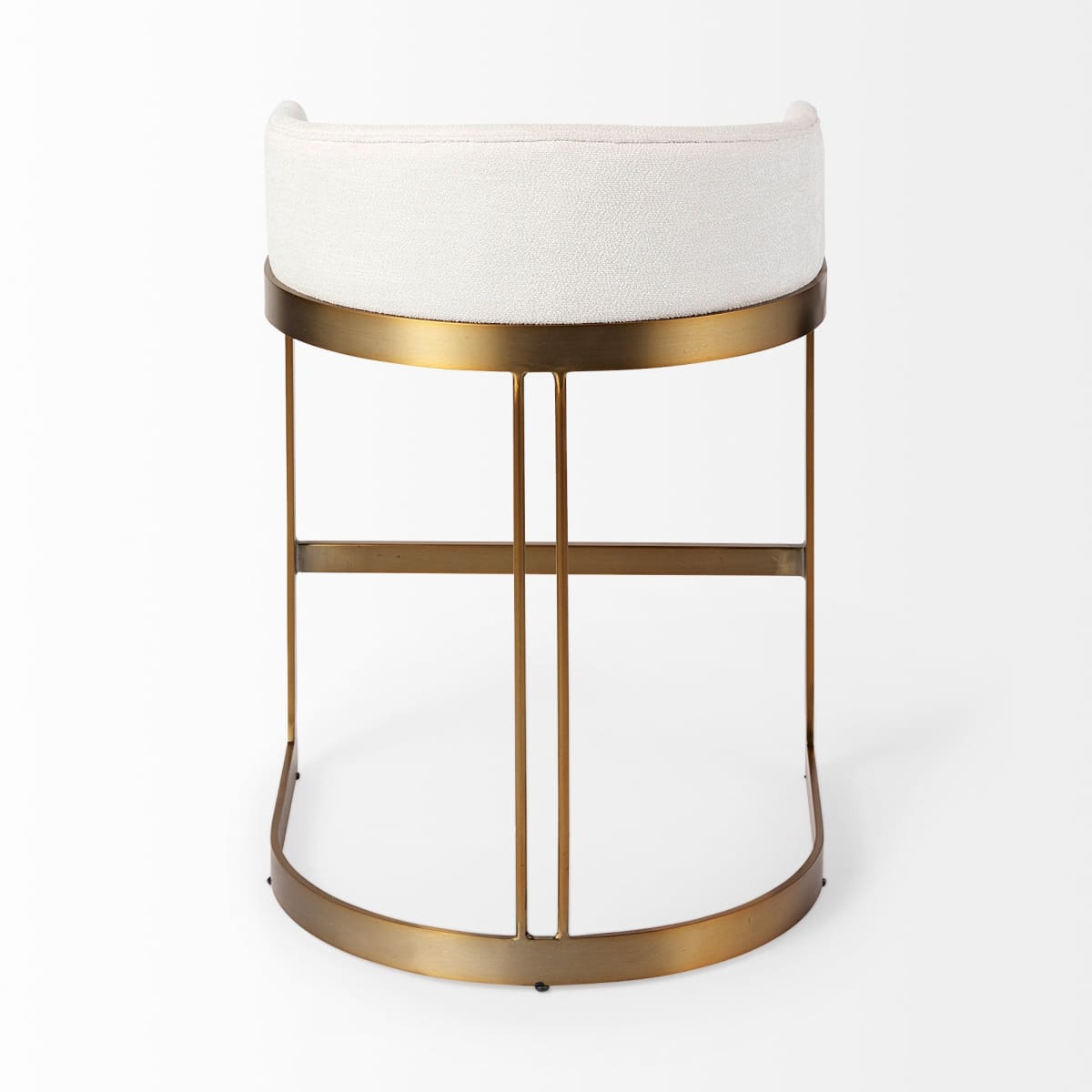 Hollyfield Bar Counter Stool Cream Fabric | Gold Metal | Counter - bar-stools