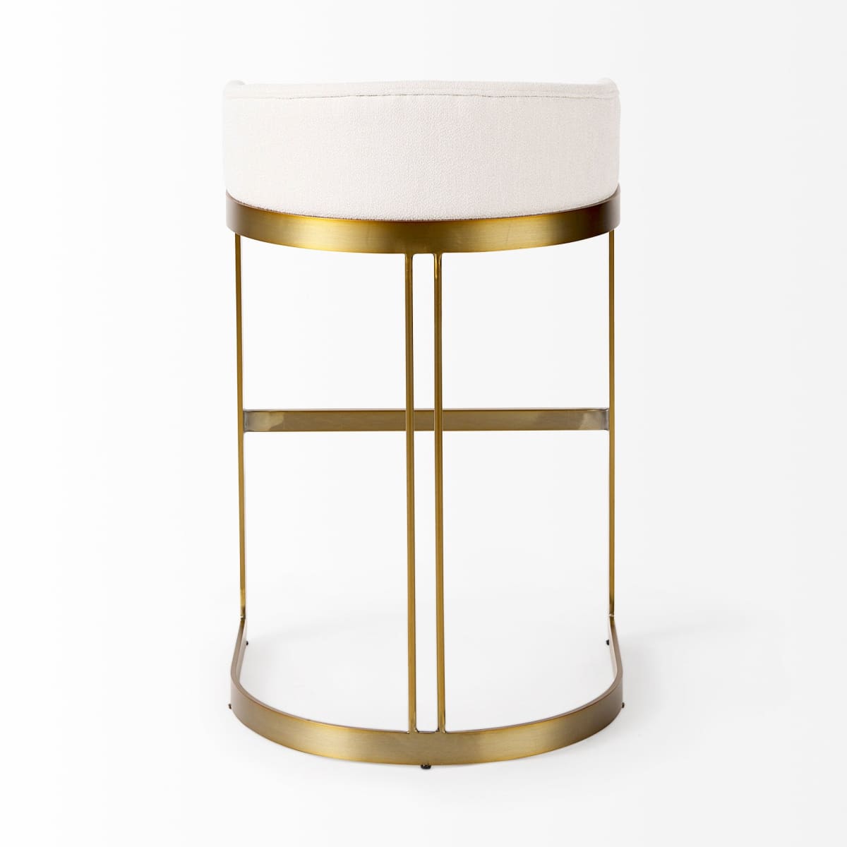 Hollyfield Bar Counter Stool Cream Fabric | Gold Metal | Bar - bar-stools