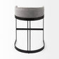 Hollyfield Bar Counter Stool Gray Fabric | Gray Metal | Counter - bar-stools