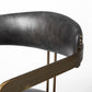 Hollyfield Dining Chair Black Leather | Gold Metal - dining-chairs