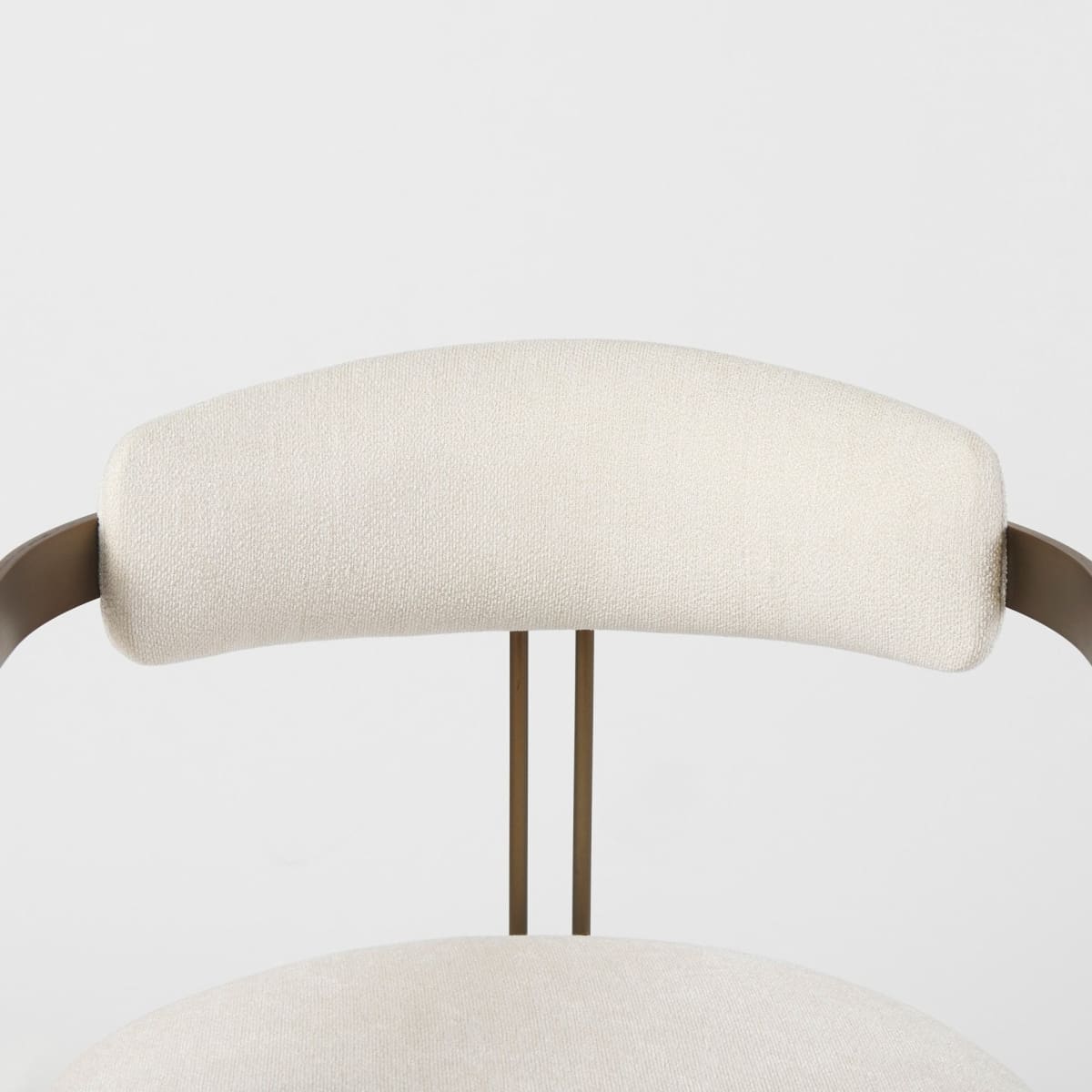 Hollyfield Dining Chair Cream Fabric | Gold Metal - dining-chairs