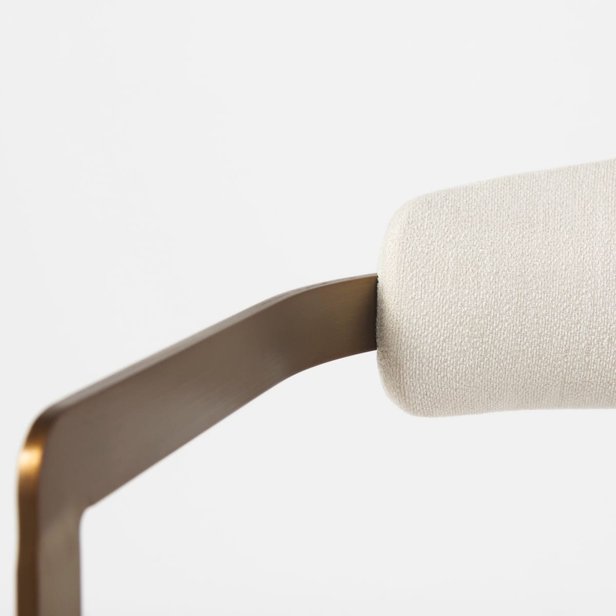 Hollyfield Dining Chair Cream Fabric | Gold Metal - dining-chairs