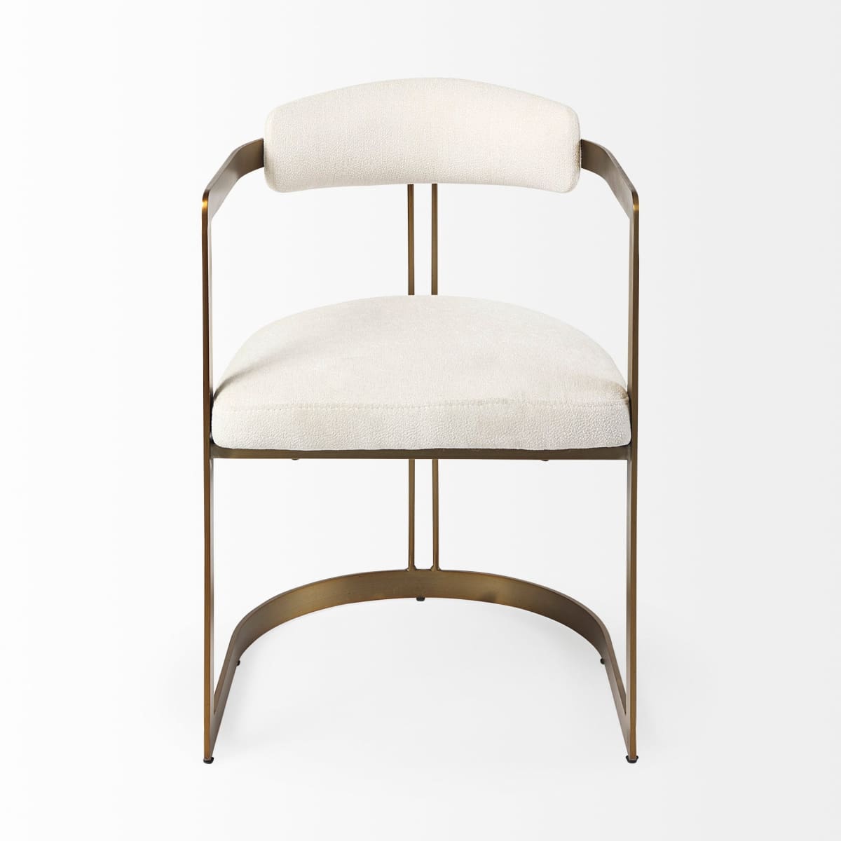 Hollyfield Dining Chair Cream Fabric | Gold Metal - dining-chairs