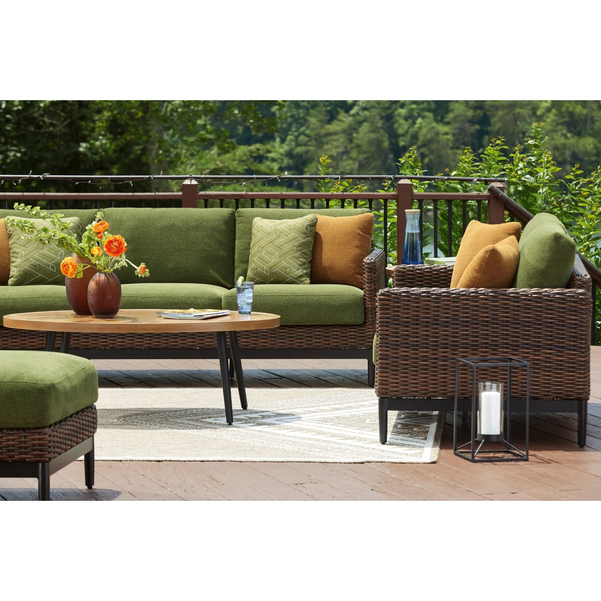 Horizon Hall Outdoor Sofa with Cushion - Outdoor Sofa